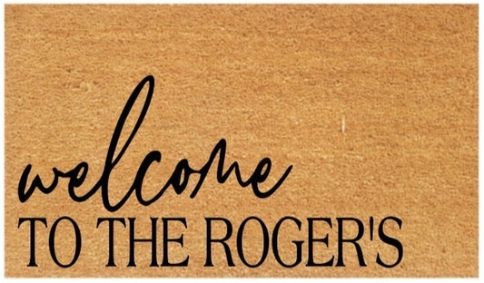 Welcome Coir Doormat (Surname)