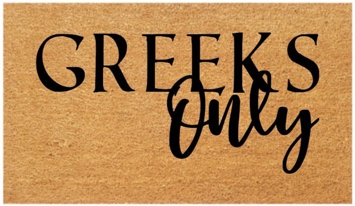 Greeks Only Coir Doormat