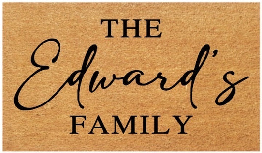 Personalised Family Coir Doormat