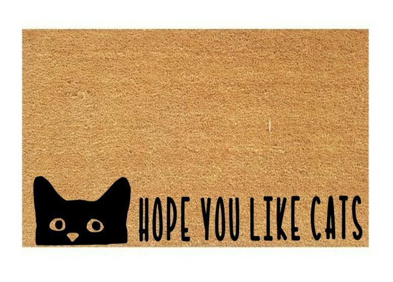 Hope You Like Cats Coir Doormat