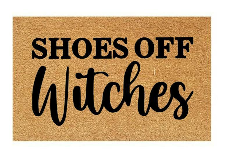 Shoes Off Witches Coir Doormat