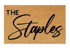 Personalised Family Name Coir Doormat