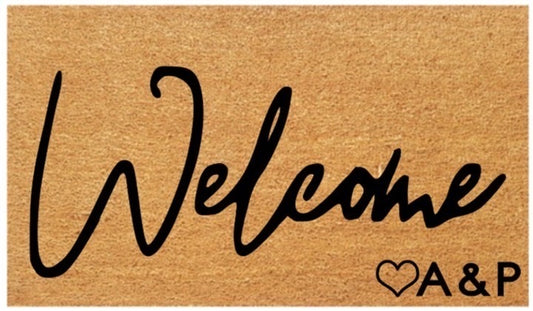 Welcome Initials Coir Doormat
