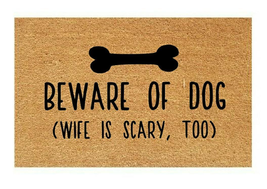 Beware Of Dog Coir Doormat