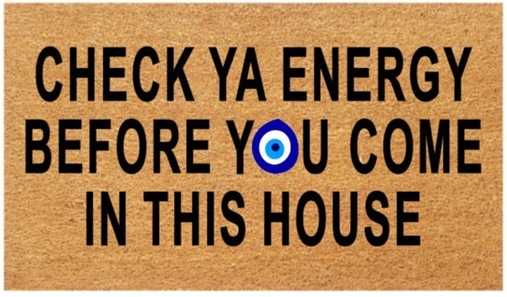Check ya energy Coir Doormat (Evil Eye)