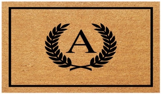 Wreath Coir Doormat (Letter)