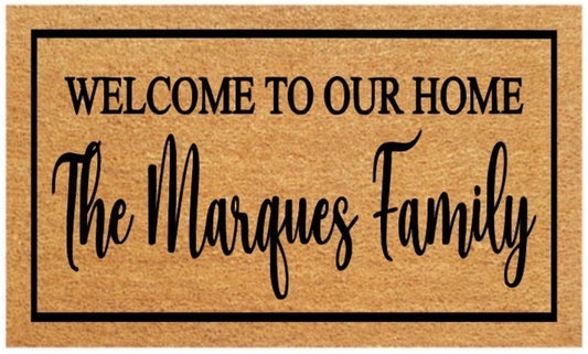 Welcome to our home Coir Doormat (Family)