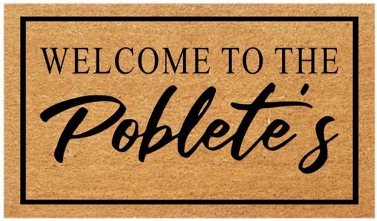 Personalised Welcome Family Coir Doormat