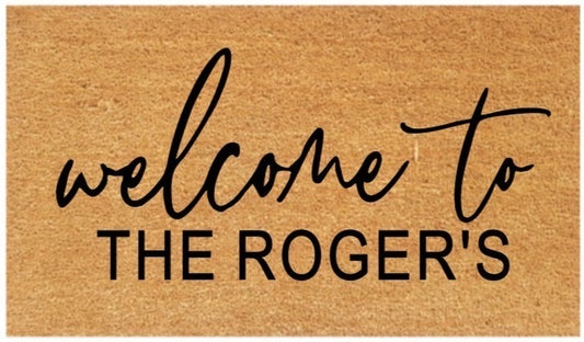Welcome Coir Doormat (Surname)