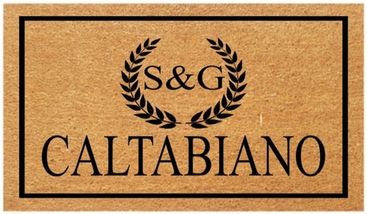 Initials Family Coir Doormat (Wreath)