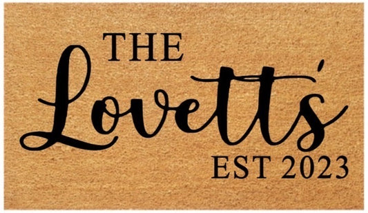 Personalised Family Coir Doormat (EST Date)
