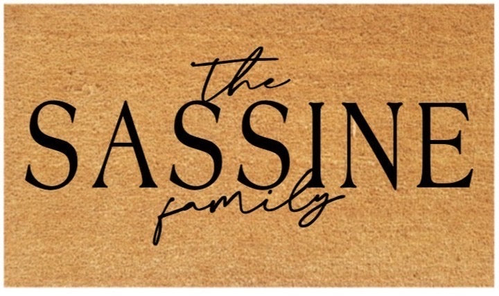 Personalised Family Coir Doormat