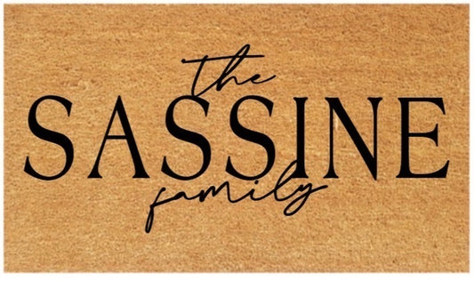 Personalised Family Coir Doormat