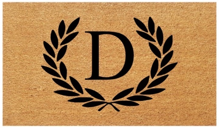 Letter Wreath Coir Doormat