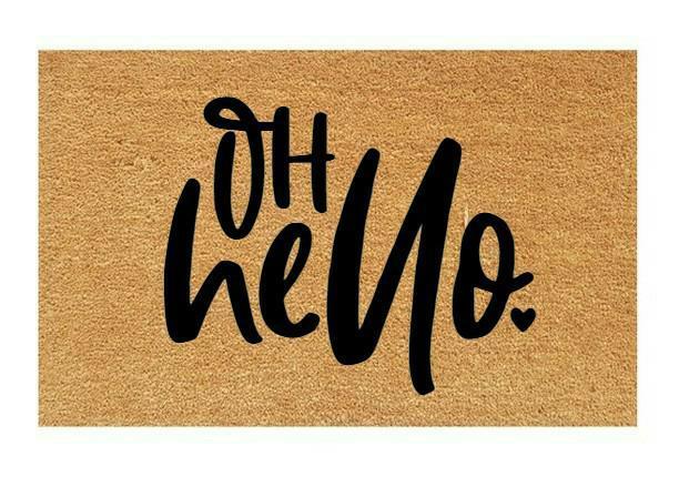 Oh Hello Coir Doormat