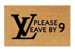 Please Leave by 9 Coir Doormat
