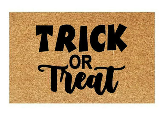 Trick Or Treat Coir Doormat