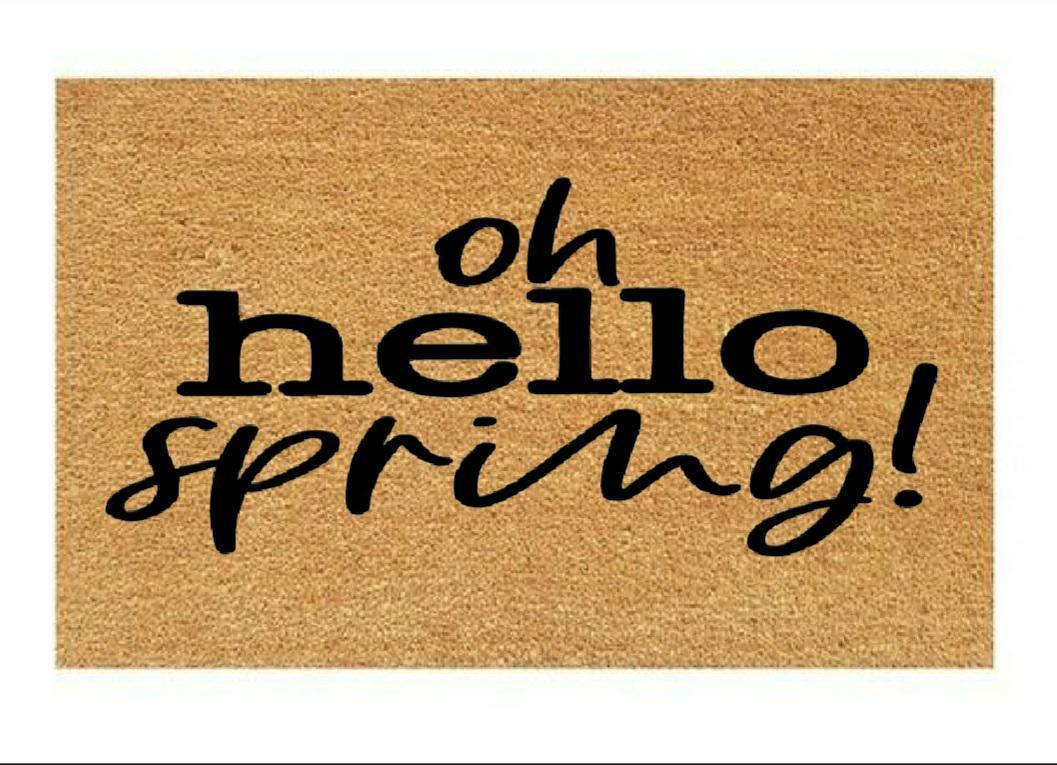 Oh Hello Spring Coir Doormat