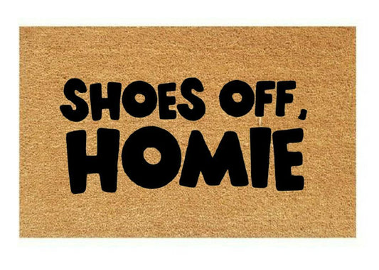 Shoes Off Homie Coir Doormat