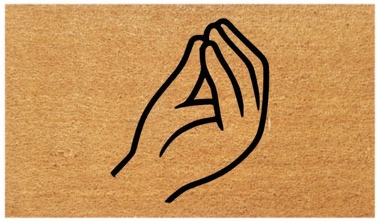 Italian Hand Gesture Coir Doormat